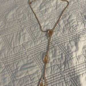 Kendra Scott Gold-tone Lariat Necklace with Champagne Crystals